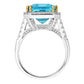 Sterling Silver 8 Carat Blue Topaz Ring by Bling