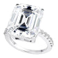 Sterling Silver Clear Emerald Cut St. Moritz Ring by Bling