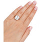 Sterling Silver Clear Emerald Cut St. Moritz Ring by Bling