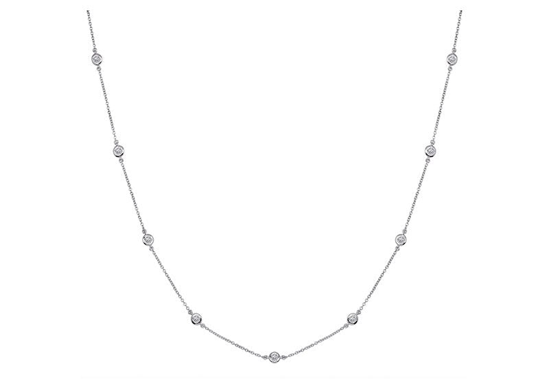 Sterling Silver Regal Short Floating Necklace 18 by Bling
