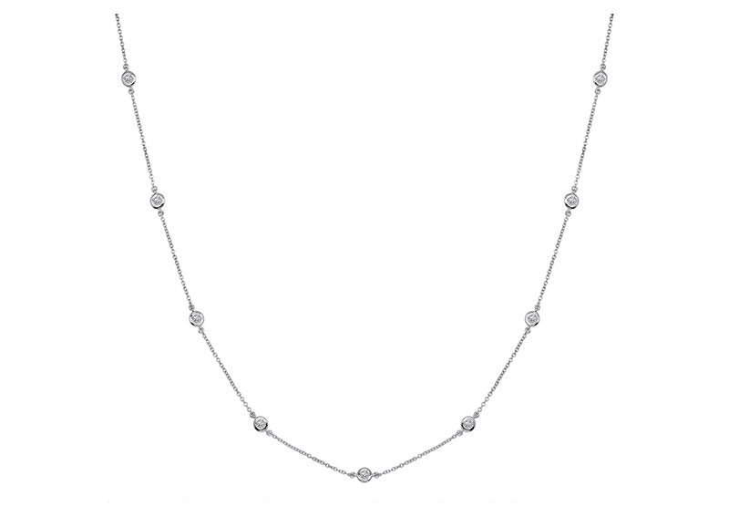 Sterling Silver Regal Short Floating Necklace 18 by Bling