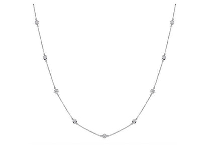 Sterling Silver Regal Short Floating Necklace 18 by Bling