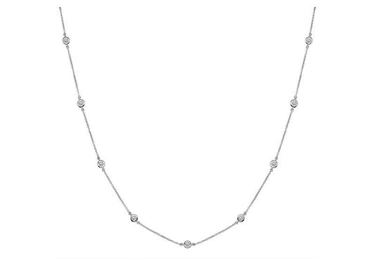 Sterling Silver Regal Short Floating Necklace 18 by Bling