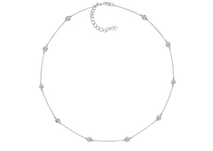 Sterling Silver Regal Short Floating Necklace 18 by Bling