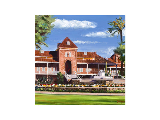 Fountain at Old Main - Glass Trivet