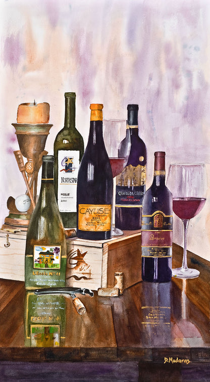 Wine Collection- Matted Print