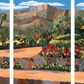 Backyard Bloom- Canvas Triptych