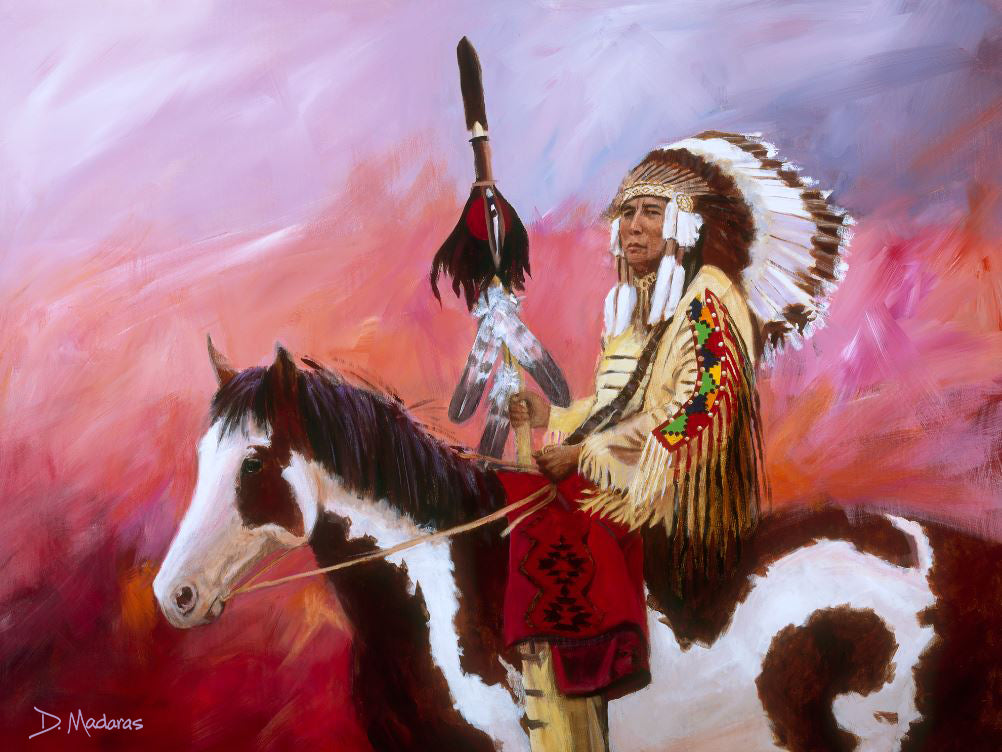Lakota Chief- Matted Print