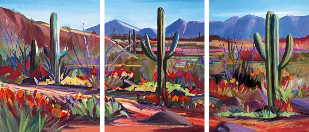 Along the Red Mile - Canvas Triptych